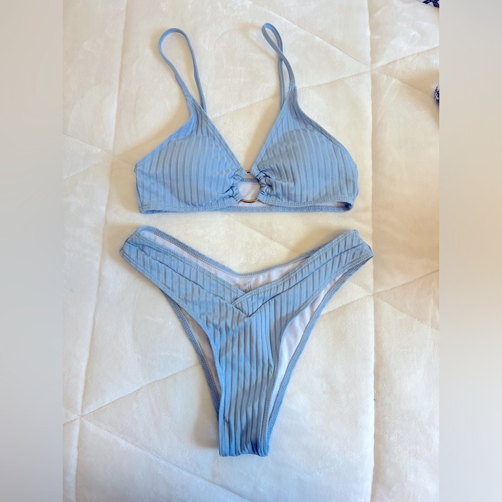 SHEIN blue two piece bathing suit